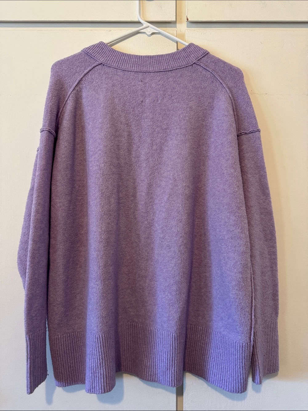 aerie Lilac V-Neck Knit Sweater - Picture 3 of 5